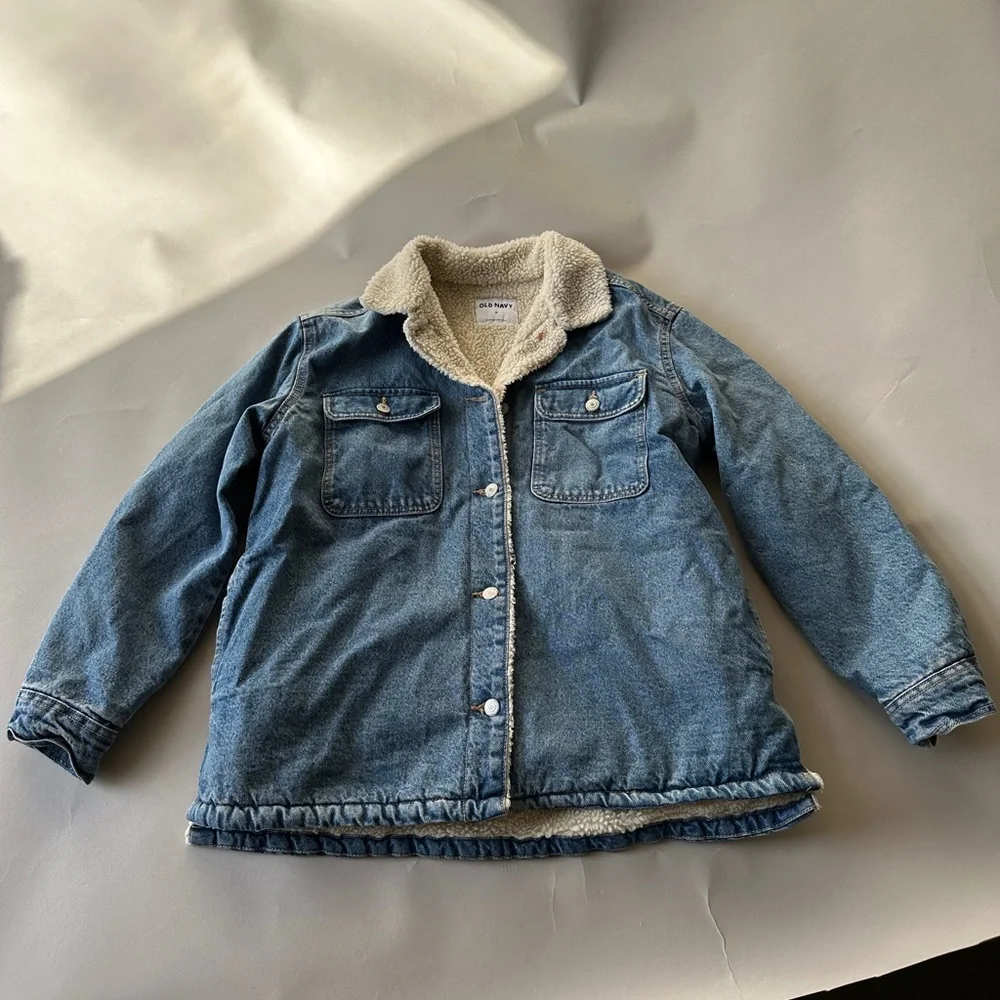 Old navy denim chore jacket with Sherpa lining size M - Picture 5 of 5